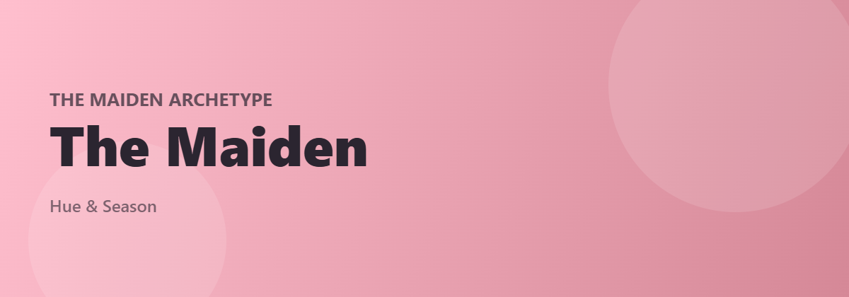 The Maiden archetype banner