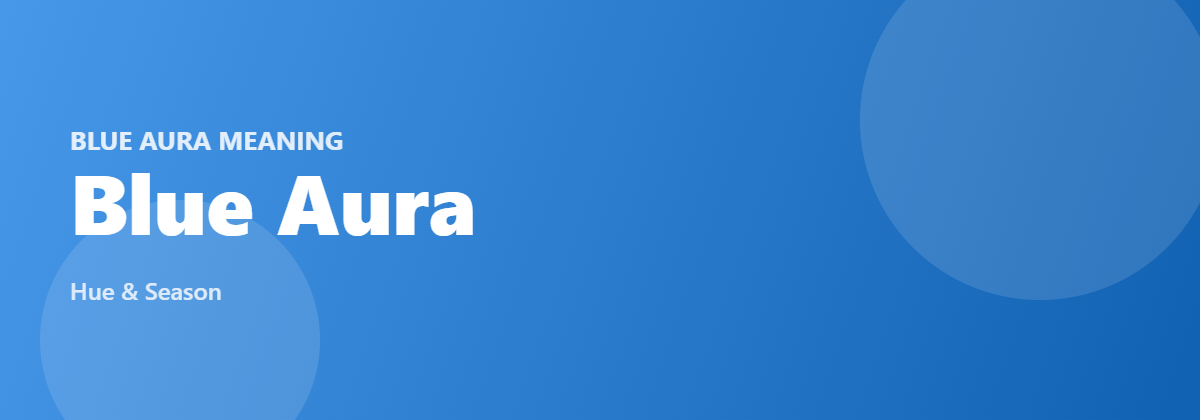 Blue aura color banner