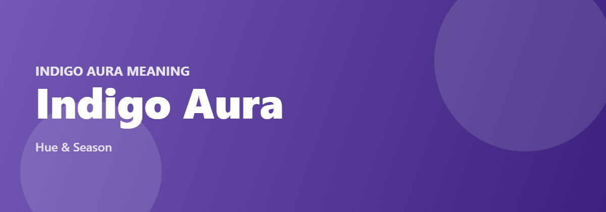 Indigo aura color banner
