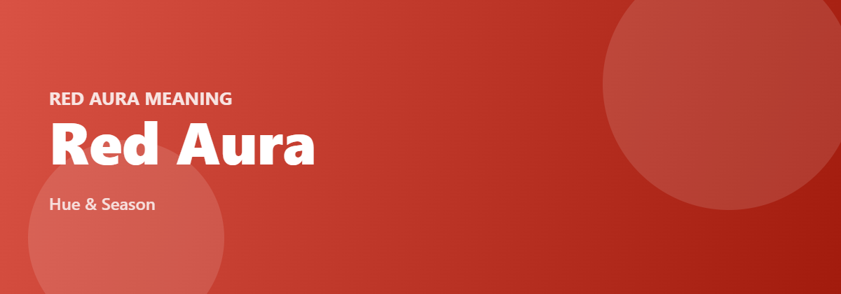 Red aura color banner