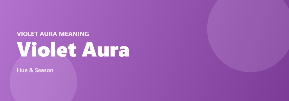 Violet aura color banner