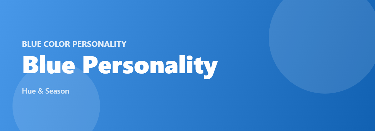 Blue color personality banner