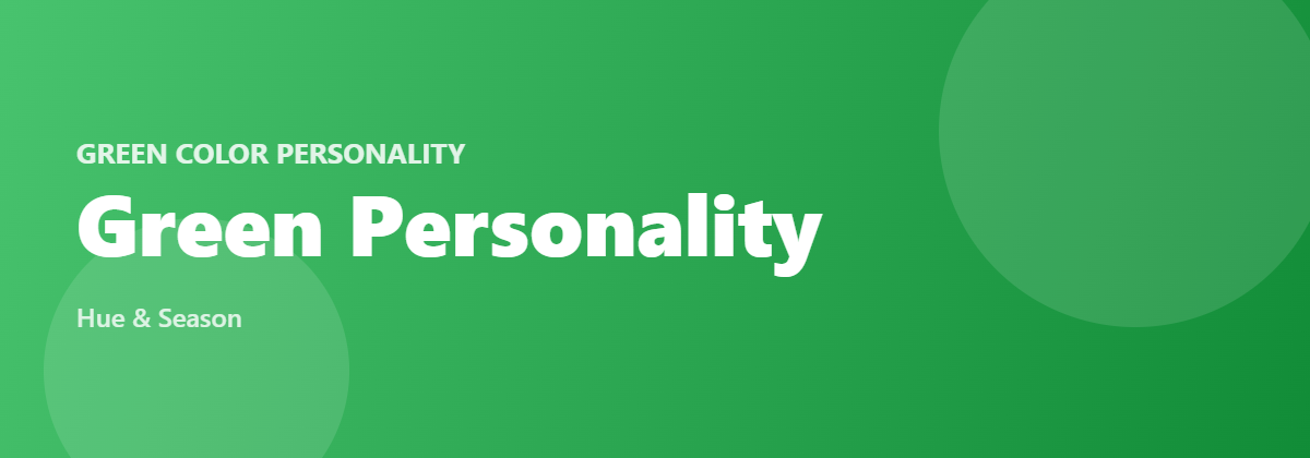 Green color personality banner