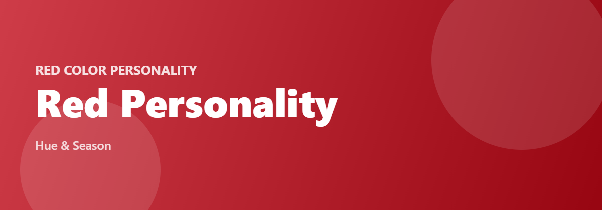 Red color personality banner