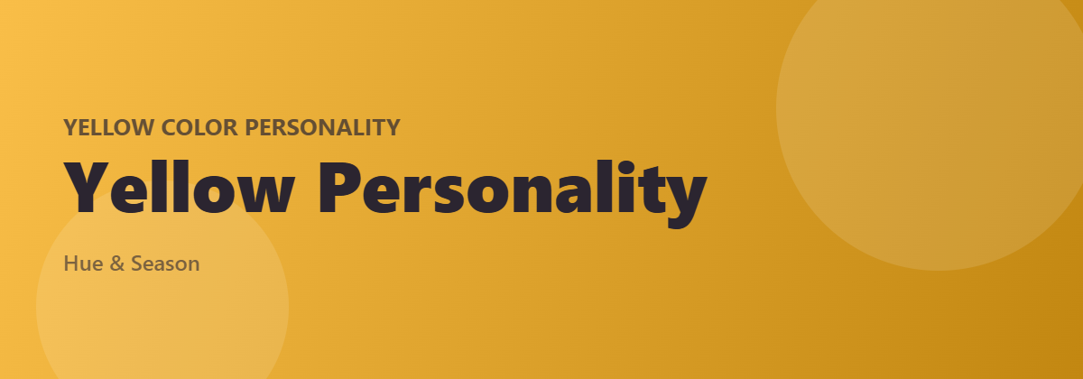 Yellow color personality banner